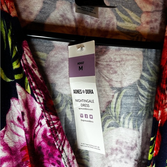 2/$35 Agnes & Dora M NEW Nightingale Rayon Wrap Dress Floral Spring Tropical - Picture 5 of 9